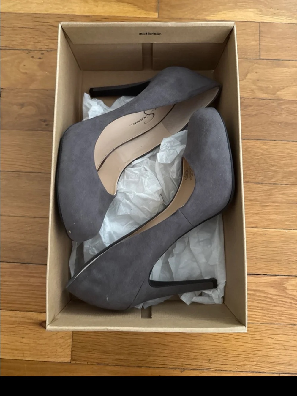Elegant Gray Stiletto Heels with Round Toe